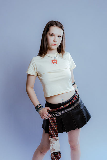 Spinal Baby Tee - Pale Yellow